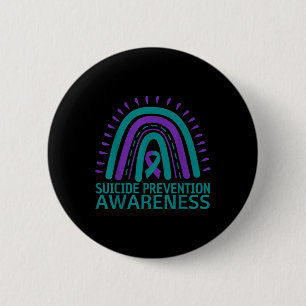Suicide Prevention Awareness Mental Health Rainbow 6 Cm Round Badge