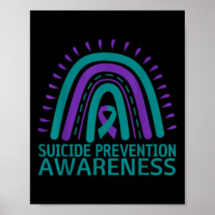Suicide Prevention Awareness Mental Health Rainbow Poster