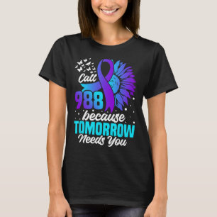 Suicide Prevention Awareness Mental Health Ribbon T-Shirt