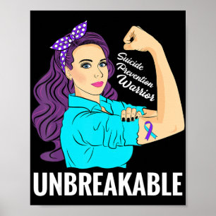 Suicide Prevention  Awareness Mental Health Warrio Poster