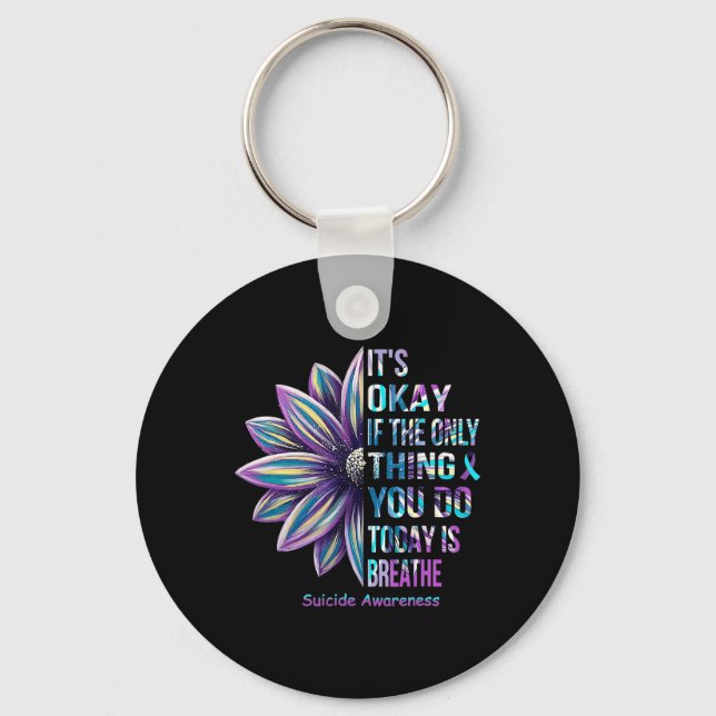 Suicide Prevention Awareness Month Family Support  Key Ring (Front)