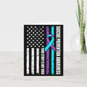 Suicide Prevention Awareness Month Flag Teal Card
