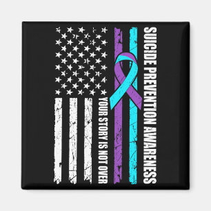 Suicide Prevention Awareness Month Flag Teal Magnet
