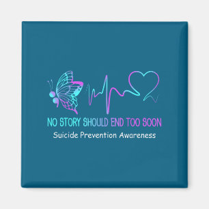 Suicide Prevention Awareness Month Gift Butterfly Magnet