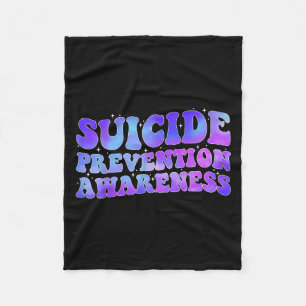 Suicide Prevention Awareness Month Gift Teal Purpl Fleece Blanket