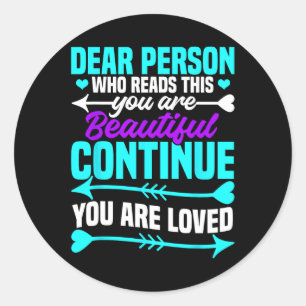 Suicide Prevention Awareness Month Mental Health S Classic Round Sticker