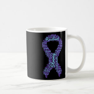 Suicide Prevention Awareness Month Ribbon With Str Coffee Mug