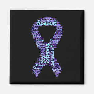 Suicide Prevention Awareness Month Ribbon With Str Magnet