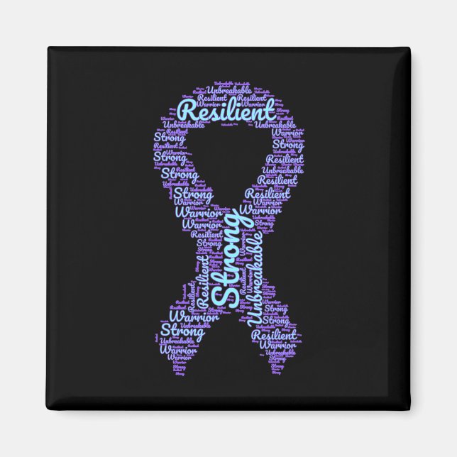 Suicide Prevention Awareness Month Ribbon With Str Magnet (Front)