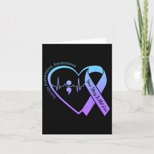 Suicide Prevention Awareness Month Teal & Purp Card