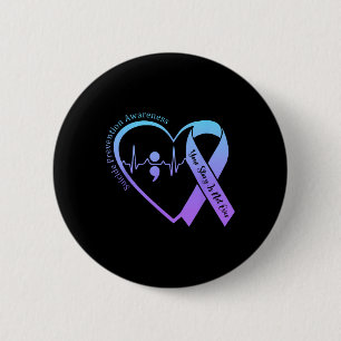 Suicide Prevention Awareness Month Teal And Purple 6 Cm Round Badge