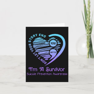 Suicide Prevention Awareness Month Teal And Purple Card