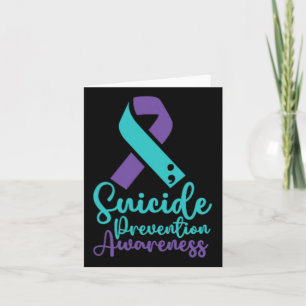 Suicide Prevention Awareness Month Teal Purple Sma Card