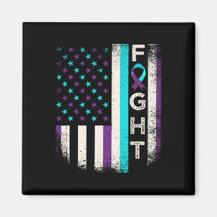 Suicide Prevention Awareness Month Us American Fla Magnet