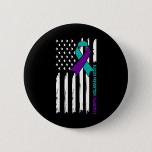 Suicide Prevention Awareness Month Usa American Fl 6 Cm Round Badge