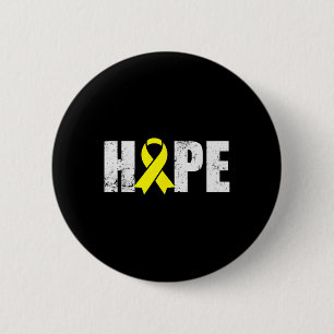 Suicide Prevention Awareness Month Yellow Ribbon H 6 Cm Round Badge