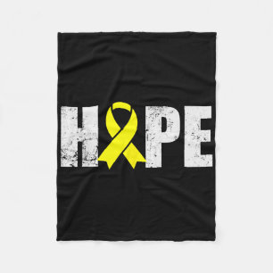 Suicide Prevention Awareness Month Yellow Ribbon H Fleece Blanket