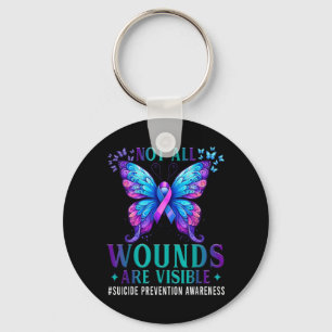 Suicide Prevention Awareness Not Wounds Are Key Ring