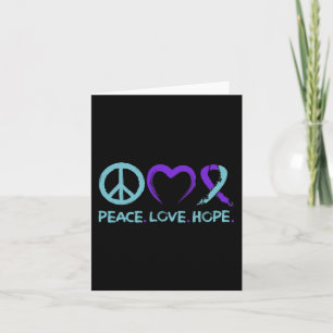 Suicide Prevention Awareness Peace Love Hope Card