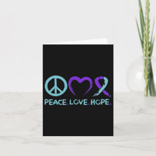 Suicide Prevention Awareness Peace Love Hope  Card