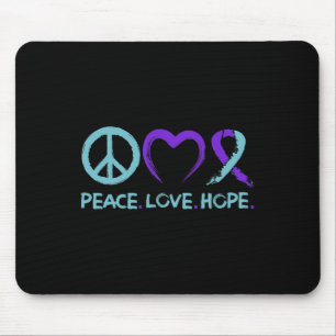 Suicide Prevention Awareness Peace Love Hope Mouse Pad