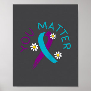 Suicide Prevention Awareness Person Behind Me (2 S Poster