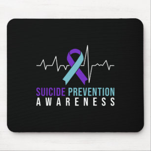 Suicide Prevention Awareness Pink And Teal Ribbon  Mouse Pad