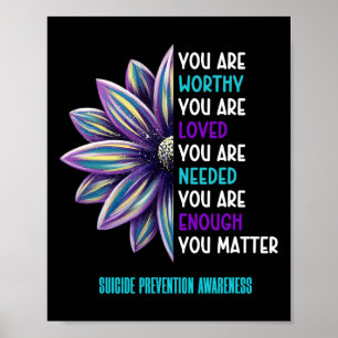 Suicide Prevention Awareness Positive Motivational Poster