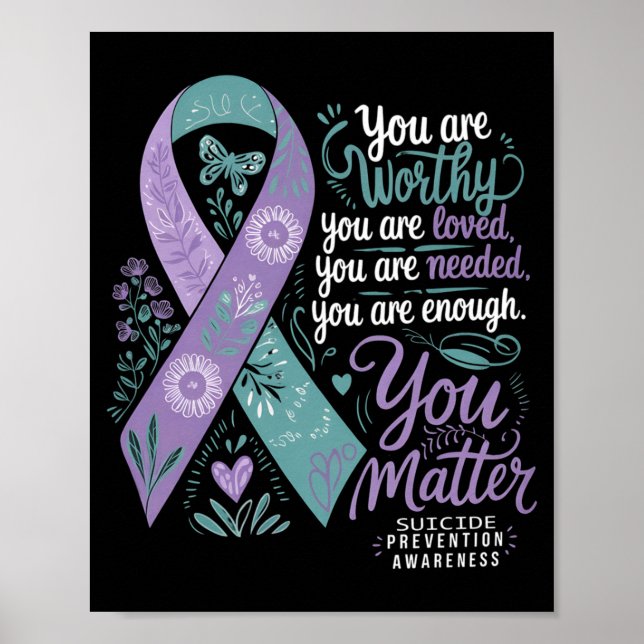 Suicide Prevention Awareness Positive Support Poster (Front)