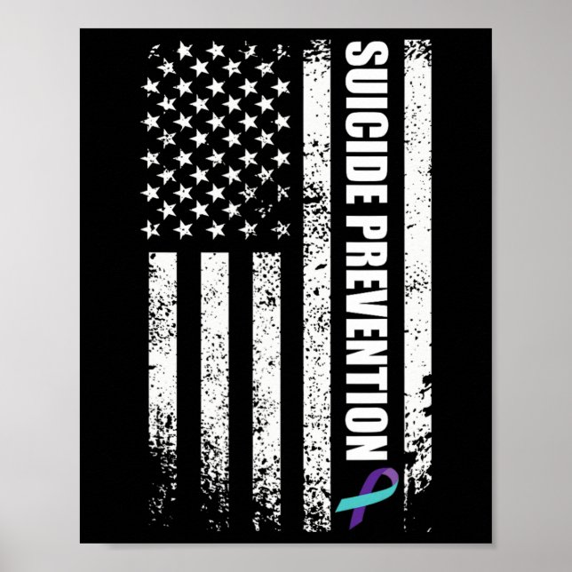 Suicide Prevention Awareness Prevent Suicide Us Fl Poster (Front)