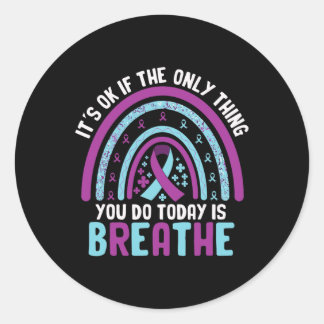 Suicide Prevention Awareness Purple And Teal 1  Classic Round Sticker