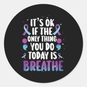 Suicide Prevention Awareness Purple And Teal 6 Classic Round Sticker