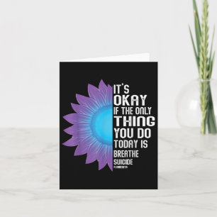 Suicide Prevention Awareness Purple And Teal Card