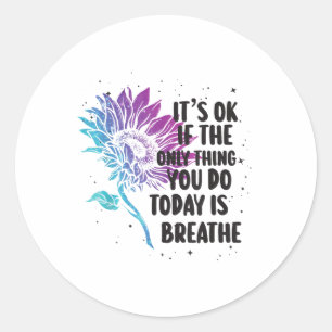 Suicide Prevention Awareness Purple And Teal  Classic Round Sticker
