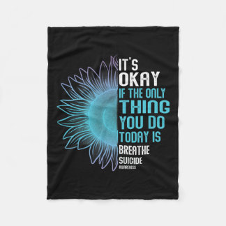 Suicide Prevention Awareness Purple And Teal  Fleece Blanket