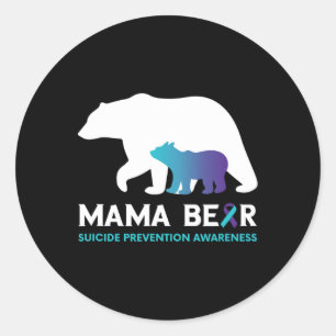 Suicide Prevention Awareness Purple And Teal For M Classic Round Sticker