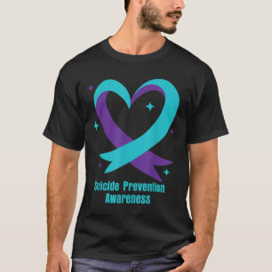 Suicide Prevention Awareness - Purple And Teal Hea T-Shirt