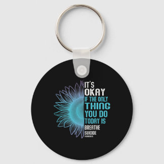 Suicide Prevention Awareness Purple And Teal  Key Ring