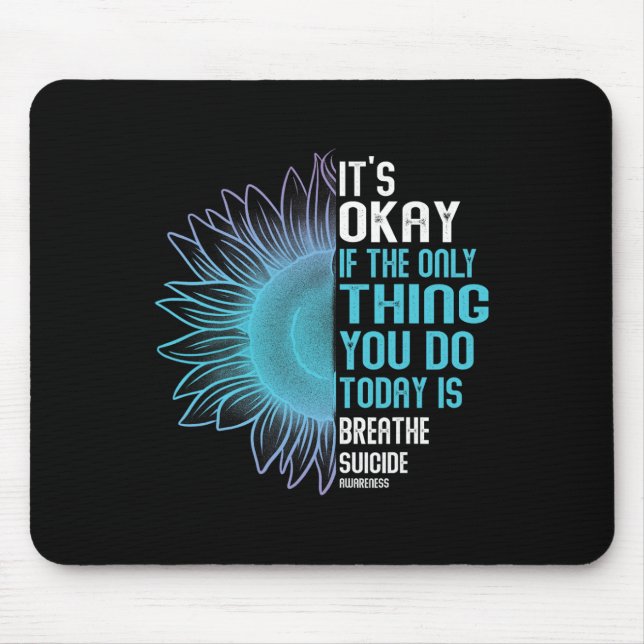 Suicide Prevention Awareness Purple And Teal  Mouse Pad (Front)