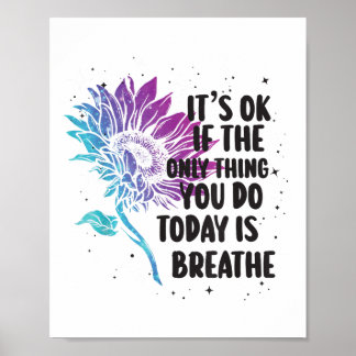 Suicide Prevention Awareness Purple And Teal  Poster