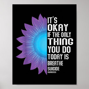Suicide Prevention Awareness Purple And Teal Poster