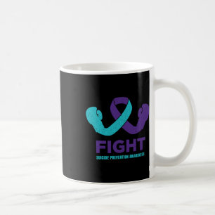 Suicide Prevention Awareness Purple And Teal Ribbo Coffee Mug