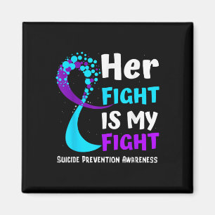 Suicide Prevention Awareness Purple Ribbon Family Magnet