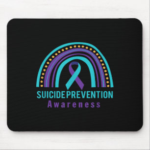 Suicide Prevention Awareness Rainbow & Teal &a Mouse Pad