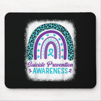 Suicide Prevention Awareness Rainbow Teal &amp; Pu Mouse Pad