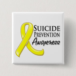 Suicide Prevention Awareness Ribbon 15 Cm Square Badge