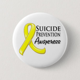 Suicide Prevention Awareness Ribbon 6 Cm Round Badge