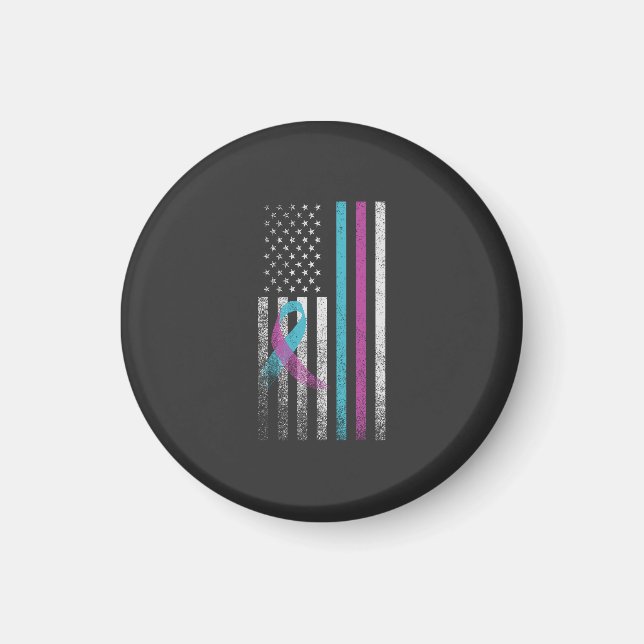 Suicide Prevention Awareness Ribbon American  Magnet (Front)