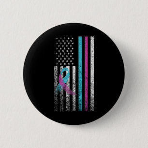 Suicide Prevention Awareness Ribbon American Vinta 6 Cm Round Badge