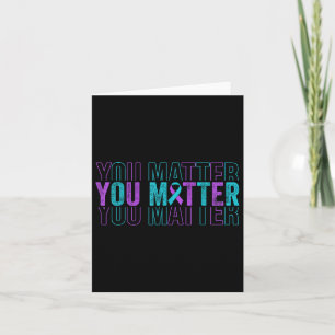 Suicide Prevention Awareness Ribbon American Women Card